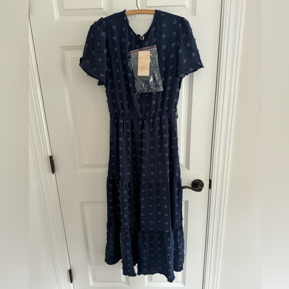MASCOMODA Boho Swiss Dot Maxi Dress - Picture 3 of 9